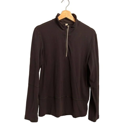 Lululemon Classic Activewear 1/4 Zip Pullover Black Medium - Picture 2 of 6